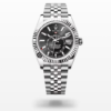 Rolex Sky Dweller Black Dial 18K White Gold Bezel Steel Jubilee Men's Watch 326934