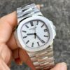 Patek Philippe Nautilus Silvery White Dial Stainless Steel Mens Watch 5711-1A-011