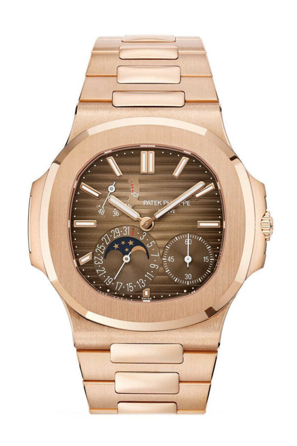 Patek Philippe Nautilus Moon Phase Rose Gold Watch 5712/1R-001