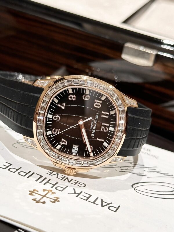 Patek Philippe Aquanaut Luce Automatic Diamond Brown Dial Ladies Watch 5068R-001